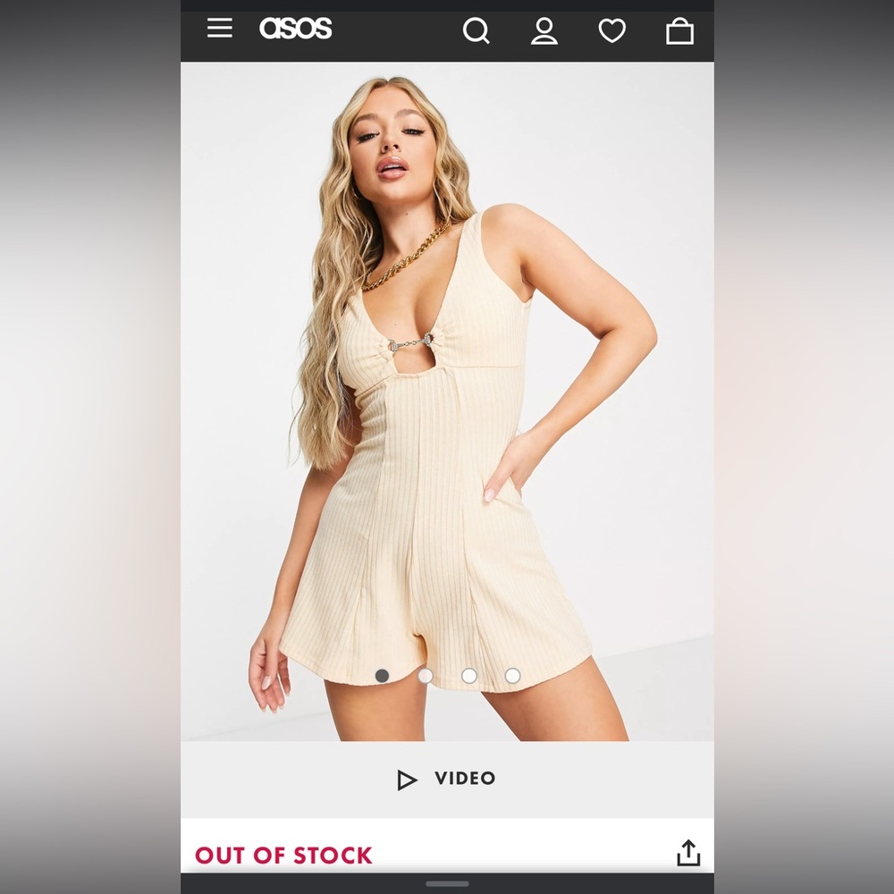 ASOS orange playsuit